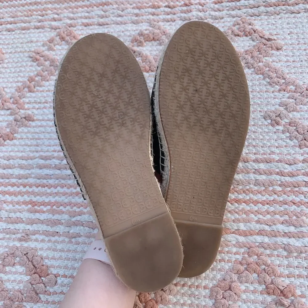Black Sam Edelman Andy Espadrille Slide Sandals 6.5